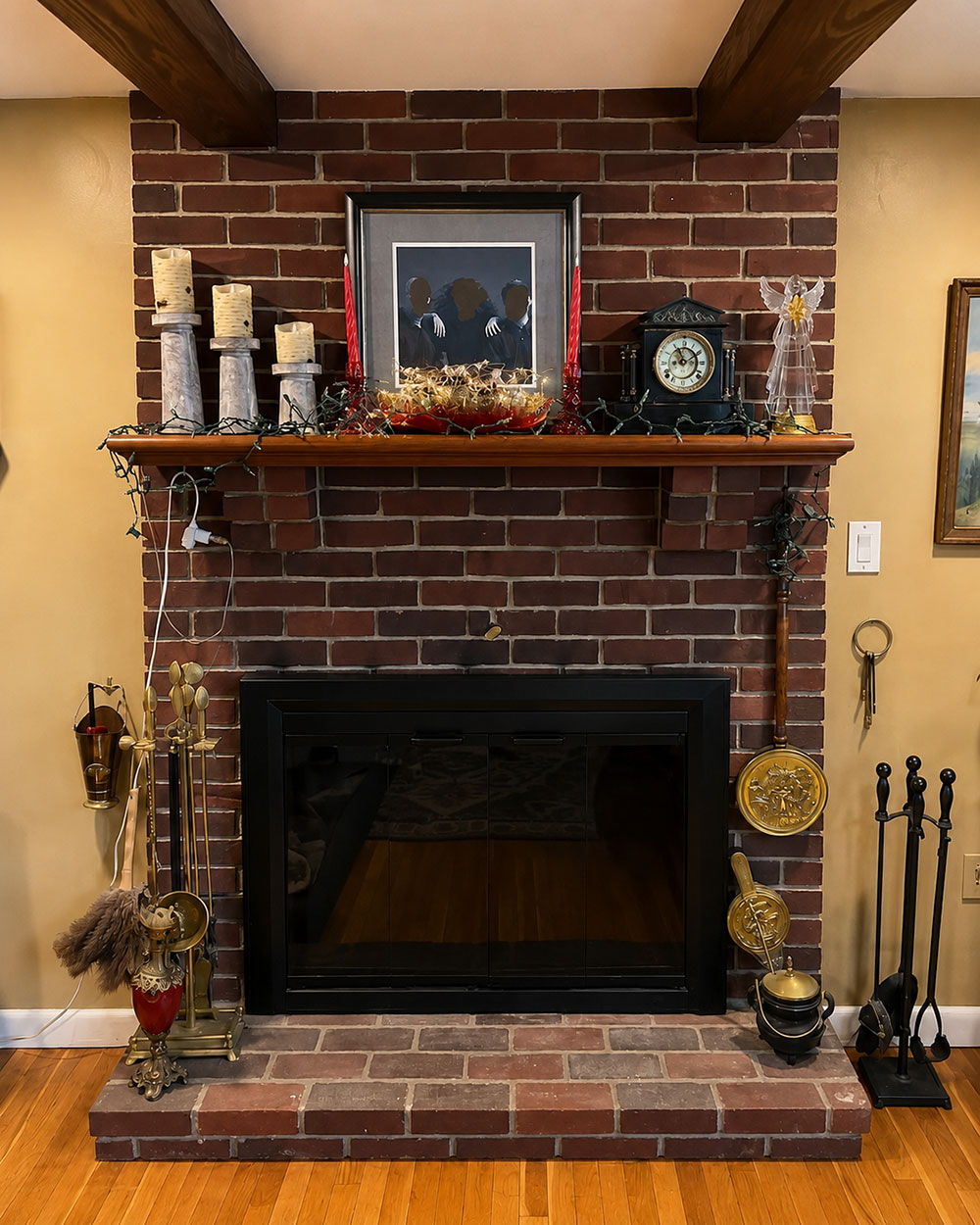 Raynham MA fireplace before stone veneer installation