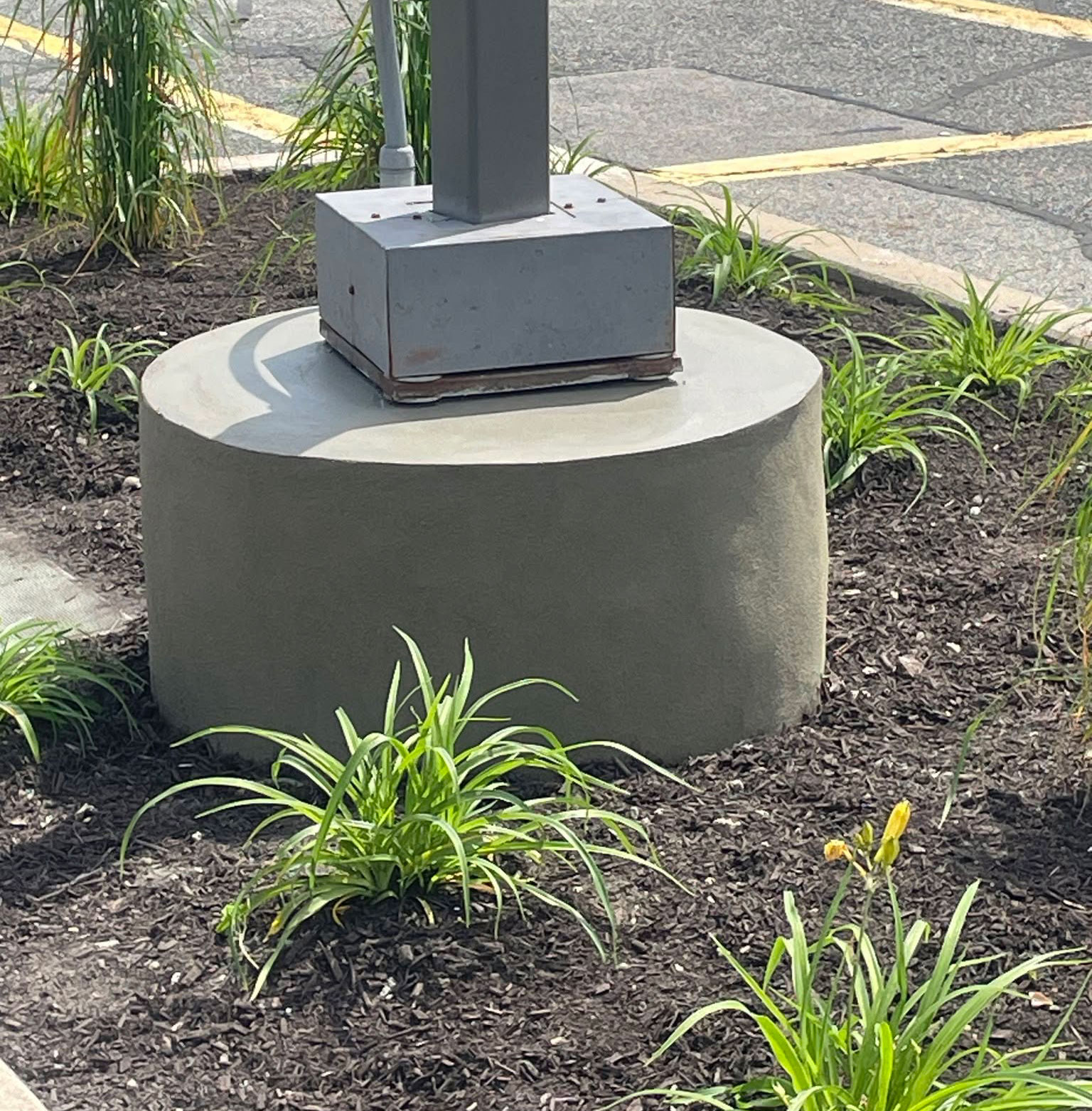 light pole after repairs