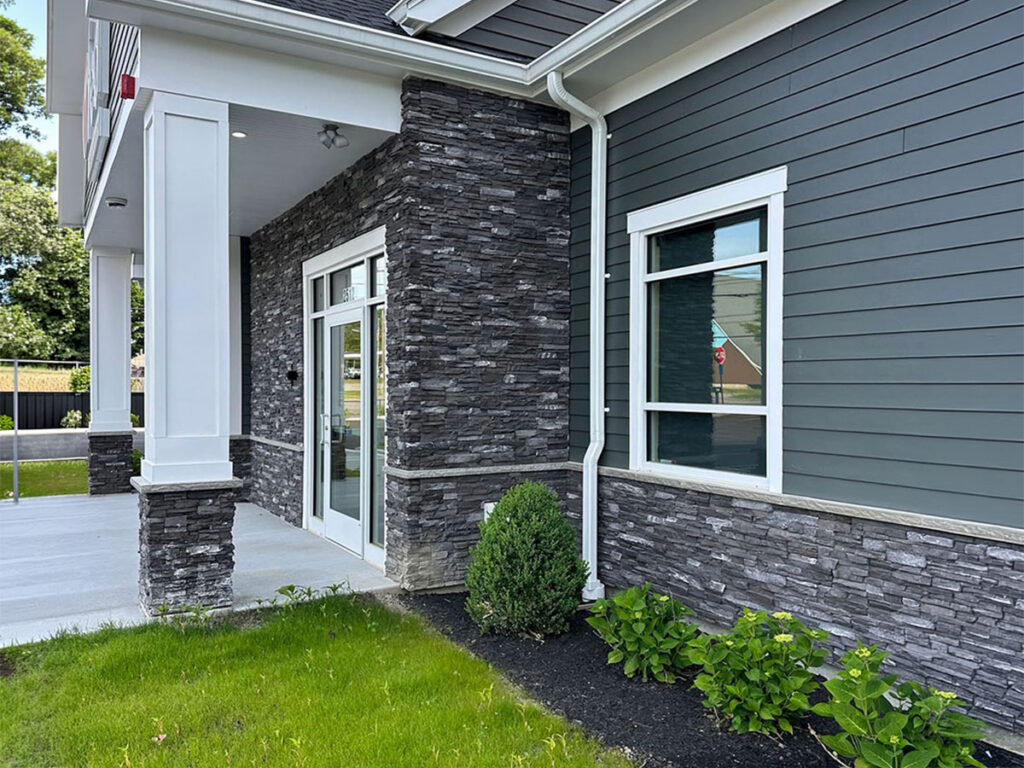 Manufactured Stone Veneer Installation at Taunton Federal Credit Union, Wareham, MA