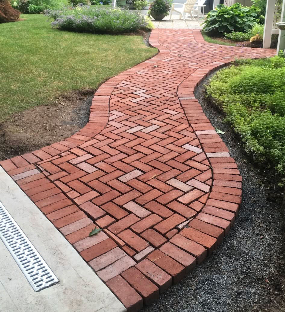 winding brick walkway